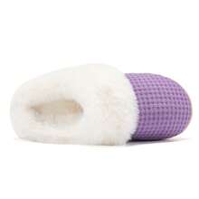 DRSLPAR Comfy House Slippers For Women Fuzzy Memory Foam Slippers Cozy Slip On Outdoor Indoor Warm Fleece Lined Bedroom Shoes - 紫色 - 查看 6