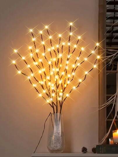 1 pezzo Ramo luminoso fai-da-te con 20 LED, luce artificiale a batteria per decorazione da interno, luci notturne a tema ramo per la casa, decorazione natalizia. Si consiglia di acquistare più unità.