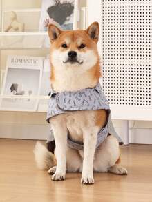 1pc Dog Thermal Lined Warm Cloak, Waterproof & Reflective, Suitable For Small, Medium And Large Dogs To Wear In Winter For Outdoor Activities - Grey - View 5