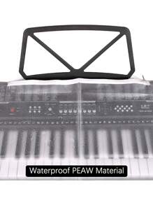 1 pieza Funda transparente universal para teclado electrónico de piano de 61/88 teclas con cordón - color transparente - Ver 6