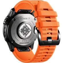 相容於 Garmin Fenix 6 Pro/fenix 6/fenix 7/fenix 7 Pro/fenix 5/5 Plus 錶帶,矽膠 Quickfit 22 毫米替換零件適用於 Garmin Instinct/approach S60/s62/garmin Forerunner 945/935 - 橘色 - 查看 1