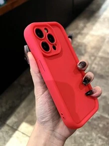 Simple Thick Anti-Fall Red Phone Case Suitable For IPhone 16 ProMax/16/16 Pro/16 Plus/16 E/15/15 Plus/15 Pro/15 ProMax/11/12/13/14 ProMax/XS/XR/11 Pro/11 ProMax/12 Pro/12 ProMax/13 Pro/13 ProMax/7 Plus/14 Pro/14 ProMax/14 Plus/7 Plus/8 Plus/8/SE2/13 Mini/12 Mini Soft