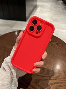 Simple Thick Anti-Fall Red Phone Case Suitable For IPhone 16 ProMax/16/16 Pro/16 Plus/16 E/15/15 Plus/15 Pro/15 ProMax/11/12/13/14 ProMax/XS/XR/11 Pro/11 ProMax/12 Pro/12 ProMax/13 Pro/13 ProMax/7 Plus/14 Pro/14 ProMax/14 Plus/7 Plus/8 Plus/8/SE2/13 Mini/12 Mini Soft