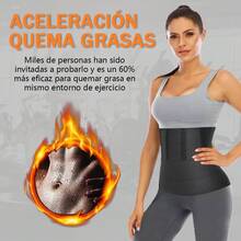 Entrenador Cintura para Mujer, Fajas para Mujer Moldeadora con Faja de 3M Se Ajusta a Elasticidad Que Desees, Transpirable y Absorbe El Sudor, Ejercicio Pérdida de Grasa, Recuperación Posparto - Negro - Ver 3