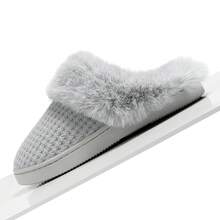 DRSLPAR Comfy House Slippers For Women Fuzzy Memory Foam Slippers Cozy Slip On Outdoor Indoor Warm Fleece Lined Bedroom Shoes - 深灰色 - 查看 7
