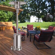 50000 BTU Stainless Steel Propane Patio Heater With Trip Over Protection - Silver - View 7