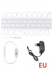 Led梳妝鏡燈荷里活風格化妝台燈,3m超亮白光led,可調光觸控燈條,適用於梳妝桌和浴室鏡照明 - 白色 - 查看 10