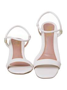 Women Heeled Sandals - Màu be - Xem 2