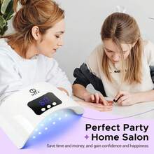 MEFA 52 PCS Gel Nail Polish Kit With U V Light, 28 Colors Glitter Color Changing Gel Polish Set 48W Nail Lamp With Top Base Coat Starter Manicure Tools Nails Art Decorations At Home Salon Design Gifts - Nhiều màu - Xem 8