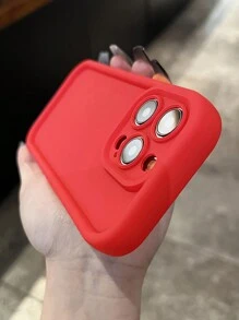 Simple Thick Anti-Fall Red Phone Case Suitable For IPhone 16 ProMax/16/16 Pro/16 Plus/16 E/15/15 Plus/15 Pro/15 ProMax/11/12/13/14 ProMax/XS/XR/11 Pro/11 ProMax/12 Pro/12 ProMax/13 Pro/13 ProMax/7 Plus/14 Pro/14 ProMax/14 Plus/7 Plus/8 Plus/8/SE2/13 Mini/12 Mini Soft