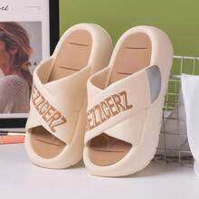 Fashionable Thick-Soled, Women's Slippers, Soft Sole, Strap , Versatile, Comfortable For Girls, Slip-Resistant, Casual Beach, Bathroom Non-Slip Slides