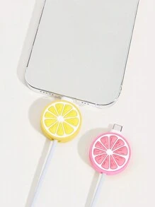 2 件橙色数据线保护套兼容 Apple 20w 手机充电线，防断保护套，线缆保护器，充电器保护器 - 彩色 - 查看 2