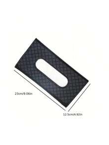 1入組新款汽車面紙收納盒套裝,pu皮革餐巾紙容器,太陽能遮陽板汽車通用,升級您的車內擺設！（黑色) - 黑色 - 查看 4