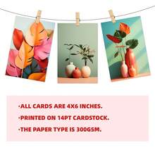 50入組綠色牆面拼貼套裝,丹麥風格藝術拼貼牆面裝飾套裝,適用於女孩、青少年和成年人,相片拼貼套裝房間牆面印刷,宿舍相片展示,臥室海報 - 彩色 - 查看 4