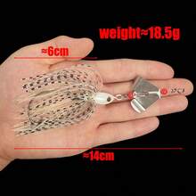 新款旋轉餌釣魚誘餌chatter Bait Dancer Buzzbait,適用於低音魚和梭魚 - 橘色 - 查看 3