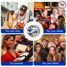 1個以飛機為形狀的925純銀釦扣串珠,適合旅行主題珠寶製作,可與手鐲或項鍊搭配,寶石加入藍色方形氧化鋯,完美的個性化生日禮物 - 杏色 - 查看 6