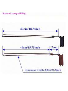 2 件装油蜡绳手机挂绳+PU 皮套挂绳项链套适用于 J-U-UL/R-E-LX/MO-TI/YO-OZ /VU-SE ALTO 或类似尺寸挂绳皮笔套 - 2pack(紅+粉) - 查看 4
