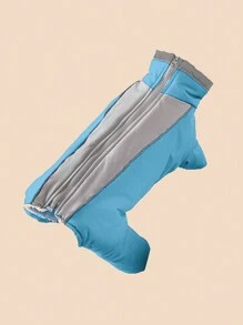 1件藍色防風防水反光保暖寵物衣,有腿部,適用於小型和中型狗,適用於秋季和冬季 - 寶藍色 - 查看 1