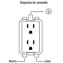 Contacto dúplex aterrizado, color negro, línea Italiana - Negro - Ver 4