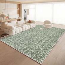 1pc Simple And Fashionable Living Room Faux Cashmere Carpet That Can Be Machine Washed, Foldable, Non-Slip, Suitable For Sofa, Tea Table, Study And Bedroom - Multicolor - View 2
