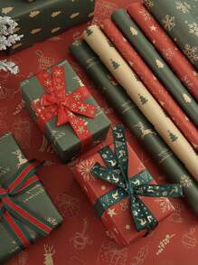 3 件,diy 手工復古聖誕分類紙材料,紙質禮品包裝紙,聖誕老人雪花背景紙,聖誕派對復古禮品盒包裝雜誌紙,用於禮品包裝裝飾,包裝紙,薄紙,花束用品,禮品包裝紙 - 彩色 - 查看 1