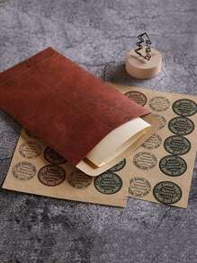 5pcs/Set Vintage Envelope & Letter Paper Stationery Set Creative Hot Gold High-End Delicate Lacquer Gift Envelope For Writing Love Letters - 5 Lacquered Envelopes + 16 A5 White Letter Paper + Stickers - View 3