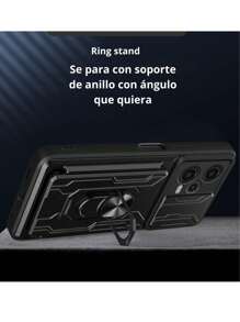 Funda Uso Rudo Card Slot Con Tarjetero Para Oppo Reno 7 4G - Negro - Ver 9