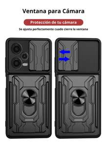 Funda Uso Rudo Card Slot Con Tarjetero Para Oppo Reno 7 4G - Negro - Ver 7