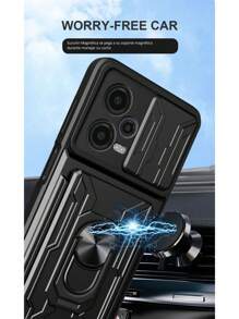 Funda Uso Rudo Card Slot Con Tarjetero Para Oppo Reno 7 4G - Negro - Ver 8