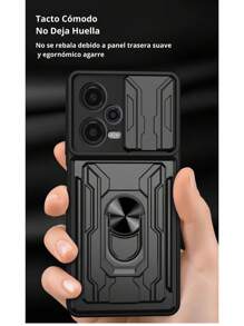 Funda Uso Rudo Card Slot Con Tarjetero Para Oppo Reno 7 4G - Negro - Ver 4