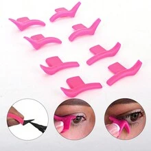 4 Pairs Eye Liner Stamps, 2pcs Dramatic & 2pcs Classic Winged Stamp, Pink - Hot Pink - View 5