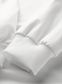 Tween Boy Letter Printed Round Neck Sweatshirt - White - View 4