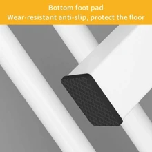 Estante de almacenamiento para ropa, Perchero de doble varilla con estantes, perchero de metal para colgar ropa seca, con organizador de varilla superior, toallero para camisa y estante de almacenamiento inferior para cajas, zapatos, botas - Ver 7