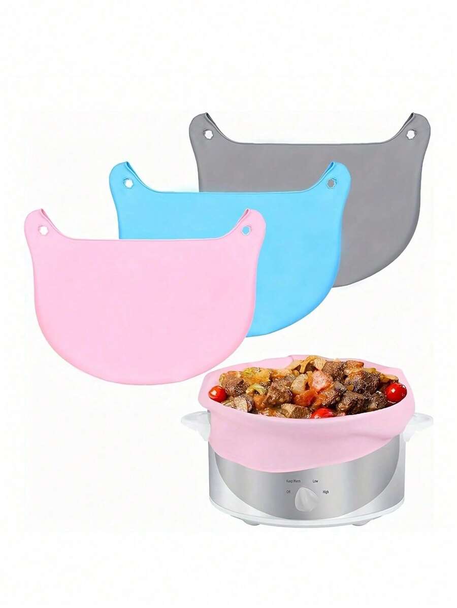 1pc Silicone Slow Cooker Liner For 7-8QT Slow Cookers, Reusable Cooking