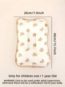 Bear Pattern Newborn Infant Pillow Baby Muslin Fixed Shape Pillow Correcting Head Shape For All Seasons - Multicolor - View 3