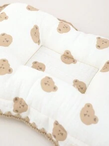 Bear Pattern Newborn Infant Pillow Baby Muslin Fixed Shape Pillow Correcting Head Shape For All Seasons - Multicolor - View 5