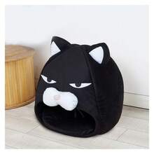 18.89*18.89*18.89英寸 (約48*48*48cm) 冬季溫暖的深度睡眠貓砂,適合室內貓/小型犬。寵物床。圓頂帳篷。貓別墅。可拆式貓/狗床。黑色。 - 黑色 - 查看 9