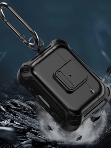 Funda Para Airpods, Funda Air Pod Para Mujeres Y Hombres, Funda Protectora A Prueba De Golpes Para Ipod Con Llavero, Compatible Con Apple Airpods De 2ª Generación, Funda De Carga 2 Y 1 Para Airpods1/2 Airpods Pro - Negro - Ver 16