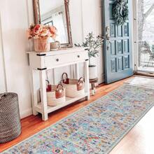 Pauwer Hallway Runner Rug, Boho Washable Runner Rugs with Rubber Backing, Non Slip Carpet Runner for Hallways, Farmhouse Rug Runners for Kitchen Laundry Room Entryway Bathroom