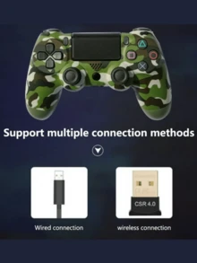 Wireless Controller For Ps4 Camouflage Design | Remote Control For PS4 And PS5 Video Games In Camouflage Design - Green - View 4