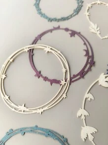 10入組復古美學花朵空心植物花環框材料紙垃圾日記手帳剪貼簿復古花邊裝飾diy工藝紙 - 彩色 - 查看 4