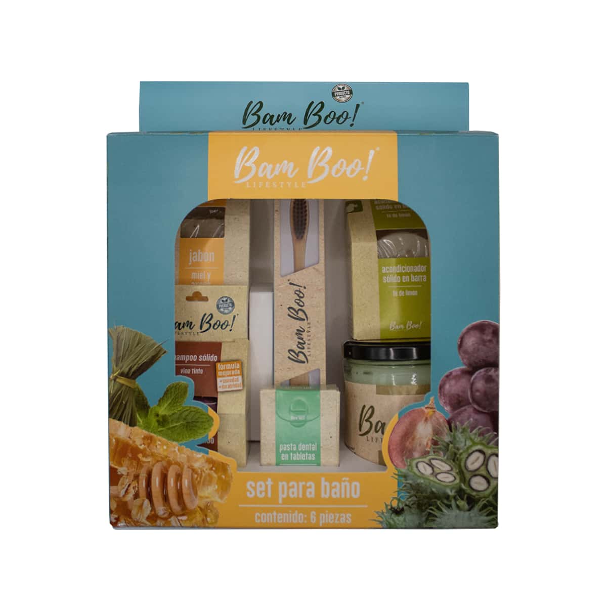 Set para Baño 6 Pzas Bam Boo! Lifestyle - Multicolor - Ver 1