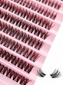 Rikuaild 110 Clusters DIY Eyelash Extensions  Manga Lashes Volume Individual Eyelashes Extensions DIY At Home Suitable For Daily And Holiday Parties - C - View 8