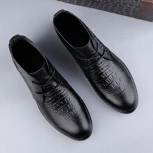 男士冬季新款短靴真皮高帮靴保暖保暖内衬鞋 - 黑色 - 查看 3