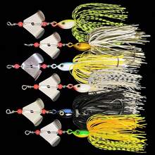 新款旋轉餌釣魚誘餌chatter Bait Dancer Buzzbait,適用於低音魚和梭魚 - 橘色 - 查看 2
