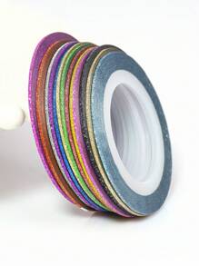 13卷混色条纹美甲贴纸 DIY美甲线条装饰配件 美甲贴纸 美甲用品 - 彩色 - 查看 8