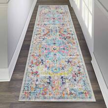 Pauwer Hallway Runner Rug, Boho Washable Runner Rugs with Rubber Backing, Non Slip Carpet Runner for Hallways, Farmhouse Rug Runners for Kitchen Laundry Room Entryway Bathroom