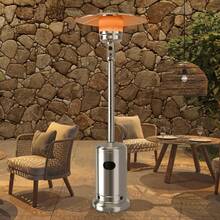 50000 BTU Stainless Steel Propane Patio Heater With Trip Over Protection - Silver - View 2