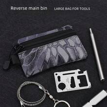 1pc Camouflage & Python Pattern Waist Pack For Outdoor Sports, Running, Money & Tools Storing, And Hand-Holding - python pattern camouflage - View 3