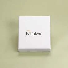 925銀鍍白金方形立方氧化鋯石戒指,男女通用,日常佩戴戒指,生日禮物,週年紀念禮物,情侶戒指,訂婚戒指 - 白色 - 查看 6